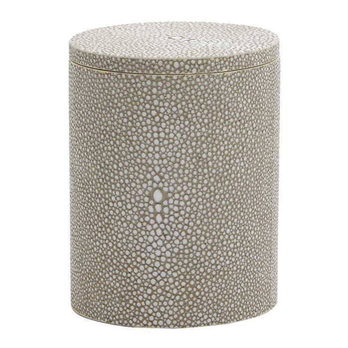 Manchester Faux Shagreen Narrow Canister (Sand)