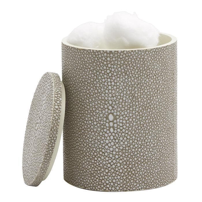 Manchester Faux Shagreen Narrow Canister (Sand)