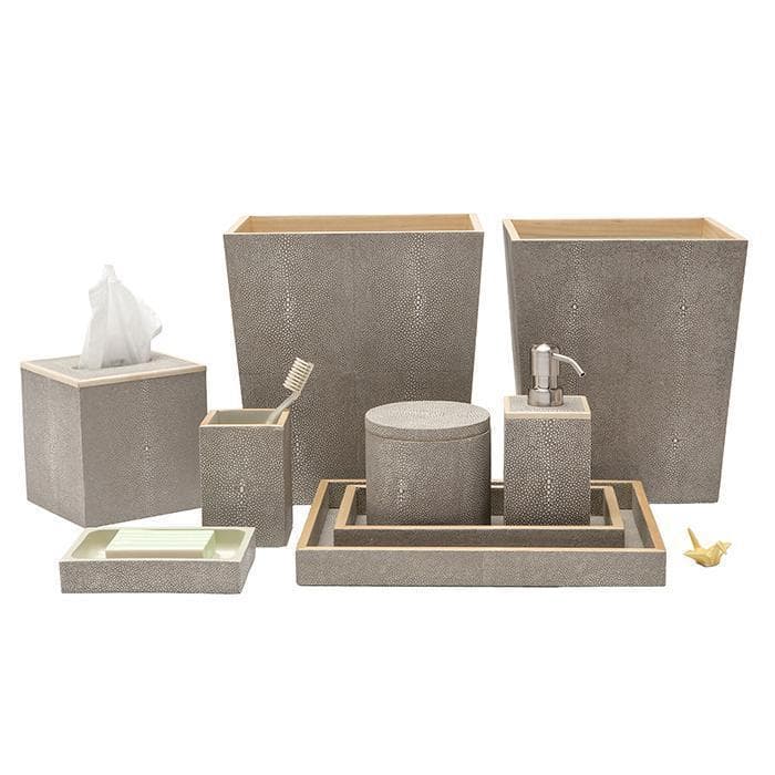 Manchester Faux Shagreen Hand Towel Tray Set/2 (Sand)