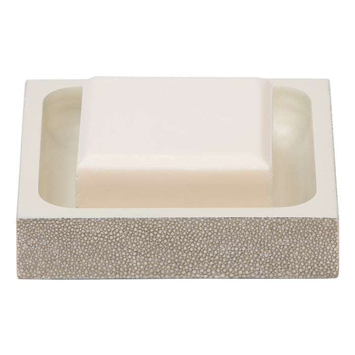 Manchester Faux Shagreen Soap Dish Square (Sand)