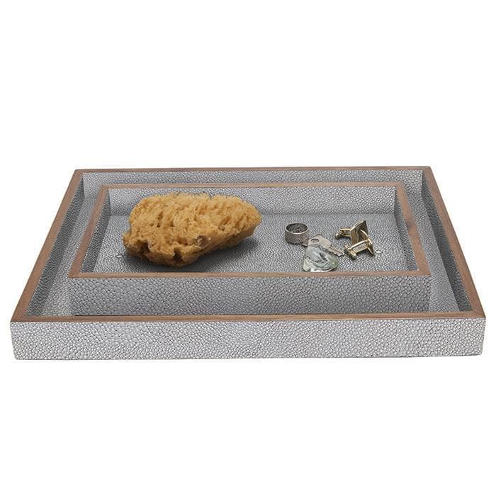 Manchester Faux Shagreen Bathroom Accessories (Ash Gray)