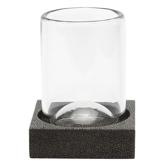 Manchester Faux Shagreen Tumbler Set/2 (Dark Mushroom)