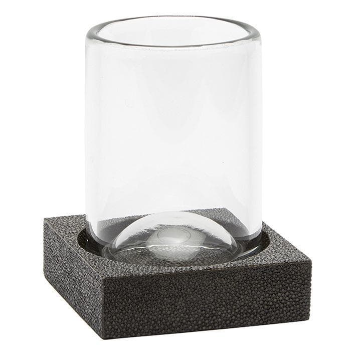Manchester Faux Shagreen Tumbler Set/2 (Dark Mushroom)