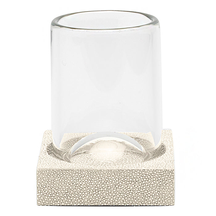 Manchester Faux Shagreen Tumbler Set/2 (Ivory)