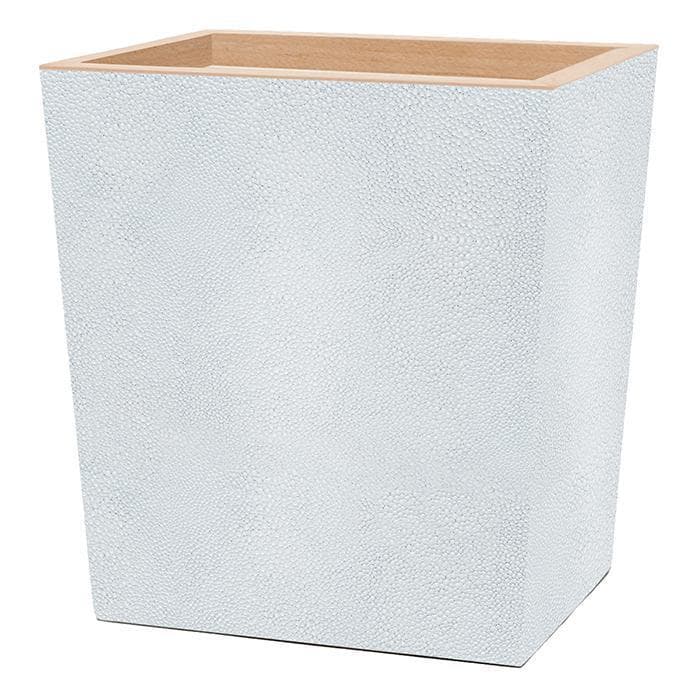 Manchester Faux Shagreen Rectangle Waste Basket (Cloud Gray)