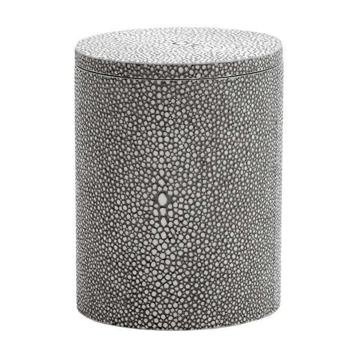 Manchester Faux Shagreen Narrow Canister (Cool Gray)