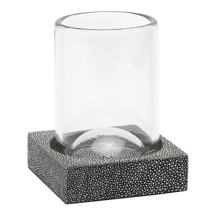 Manchester Faux Shagreen Tumbler Set/2 (Cool Gray)