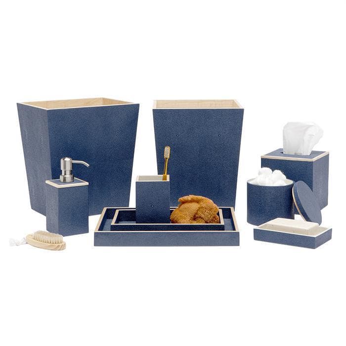 Manchester Faux Shagreen Tray Set (Navy Blue)