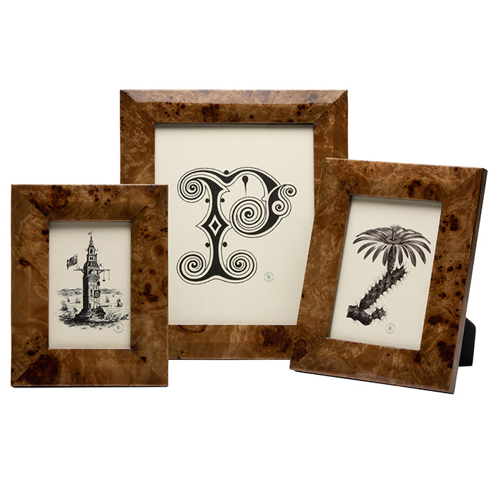 Narvik Dark Brown Burl Maple Veneer Picture Frames