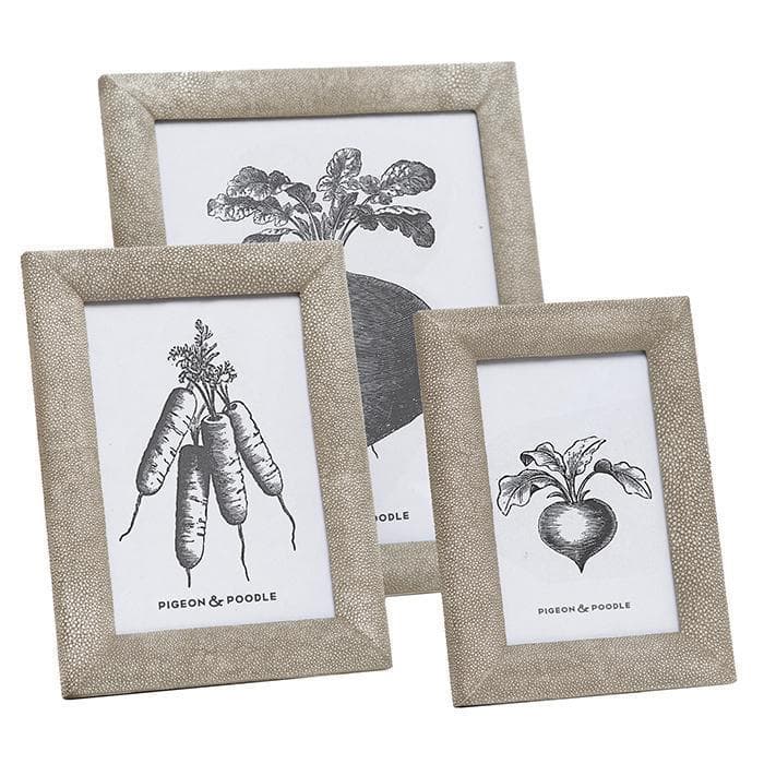 Oxford Faux Shagreen Picture Frames (Sand)