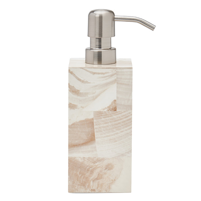 Palermo Faux Clamstone with Brass Soap Dispenser XL