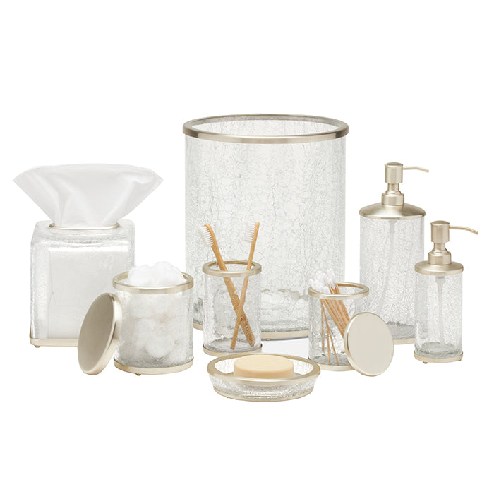 Pomaria Glass/Stainless Steel Soap Dispenser (Brushed Silver)