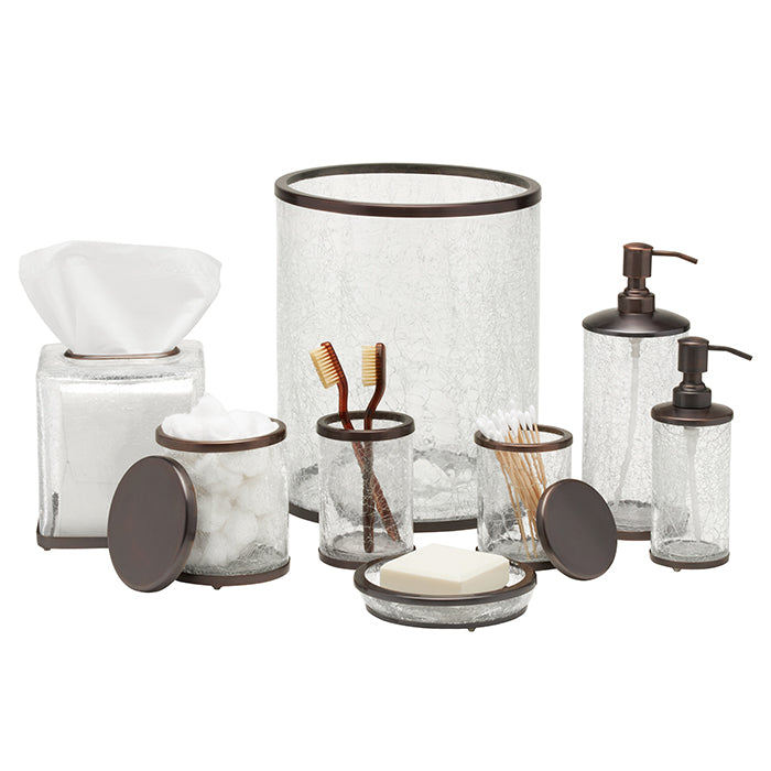 Pomaria Glass/Stainless Steel Tissue Box (Dark Bronze)