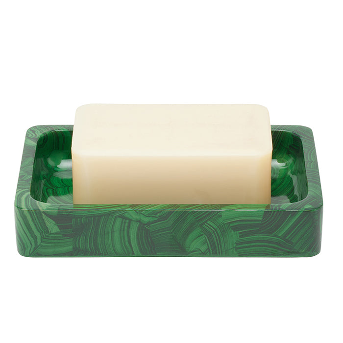 Porter Emerald Faux Malachite Bathroom Accessories