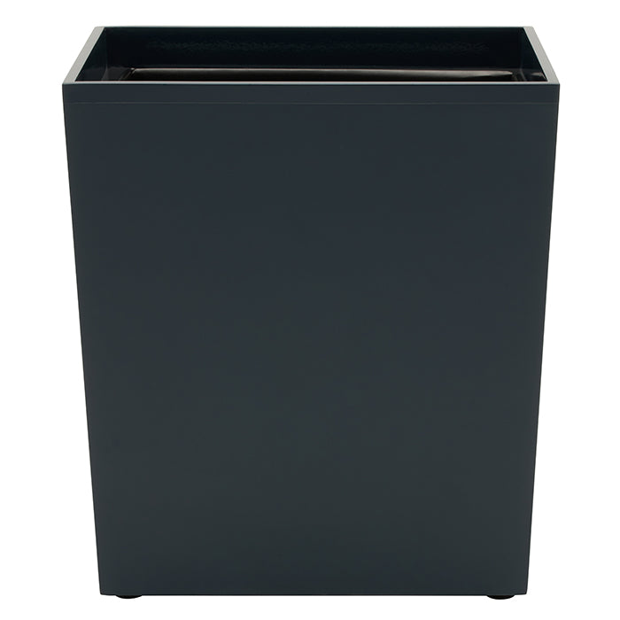 Quincy Lacquered Wood Rectangle Waste Basket