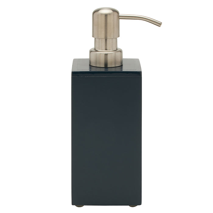 Quincy Lacquered Wood Soap Pump (Matte Navy)