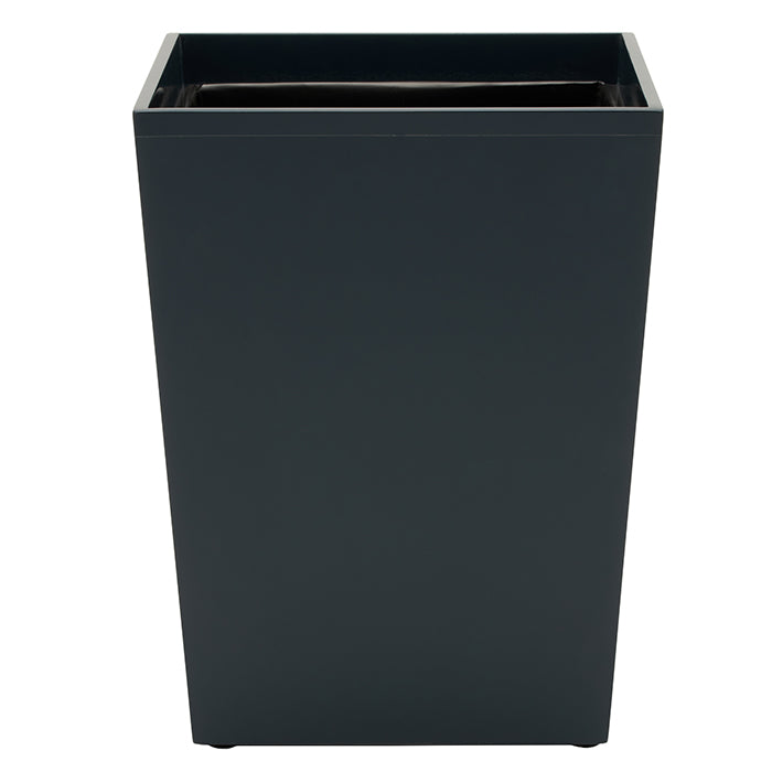 Quincy Lacquered Wood Square Waste Basket - Thumbnail 2