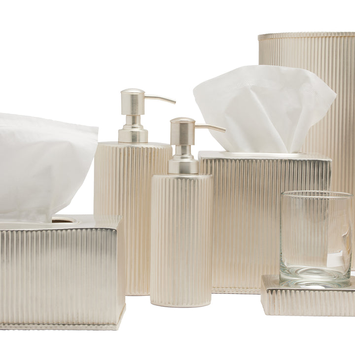 Redon Ribbed Metal Bathroom Accessories (Matte Silver)