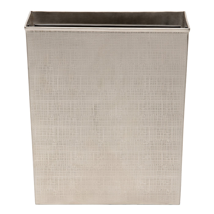 Remy Stainless Steel Rectangle Waste Basket (Pewter)