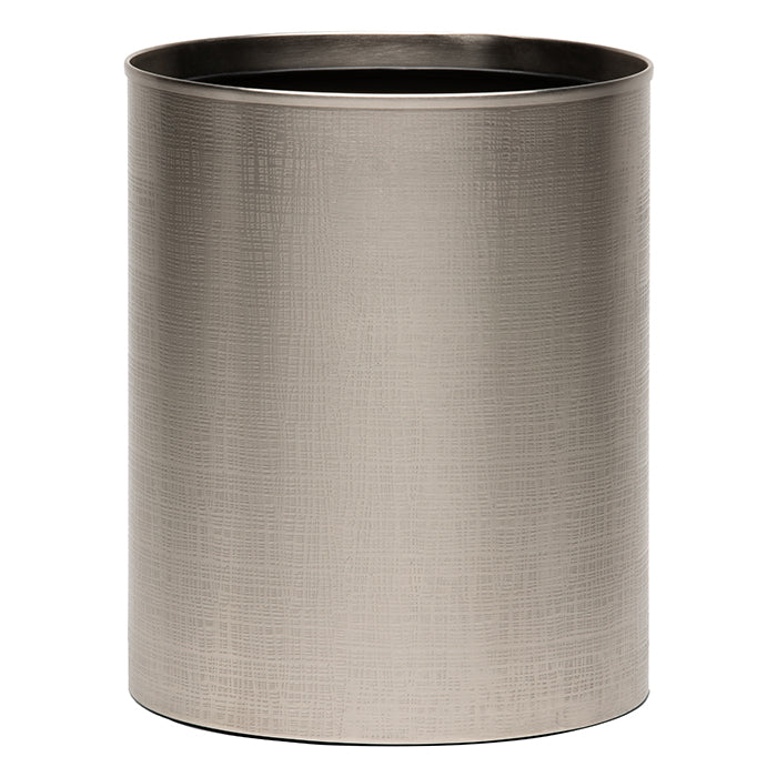 Remy Stainless Steel Round Waste Basket (Pewter)