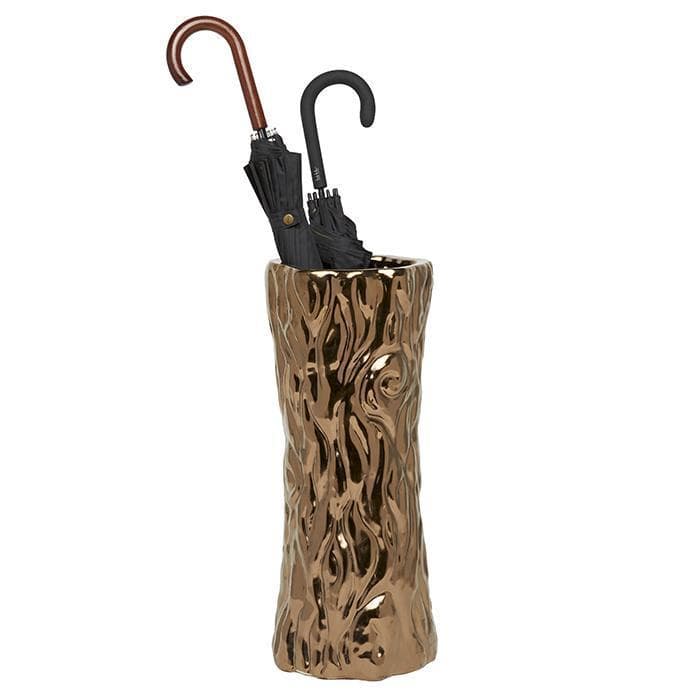 Rovigo Ceramic Umbrella Stand (Crackled Gold)