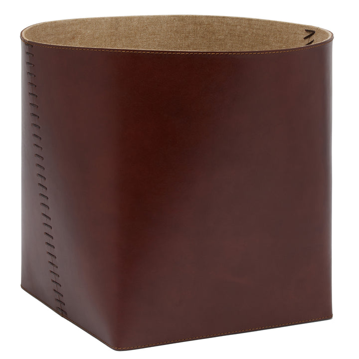 Salo Full-Grain Leather Baskets (Set/2) (Tobacco)