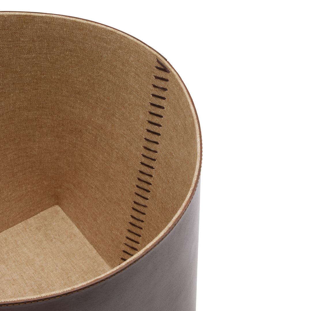 Salo Full-Grain Leather Baskets (Set/2) (Tobacco)