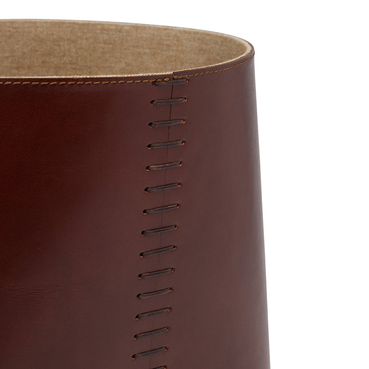 Salo Full-Grain Leather Baskets (Set/2) (Tobacco)