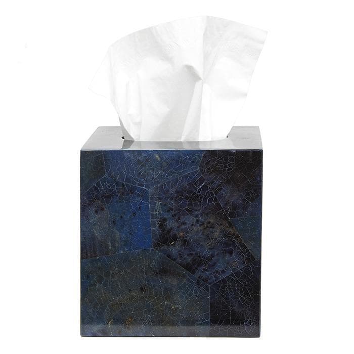 Santorini Dark Blue Pen Shell Tissue Box