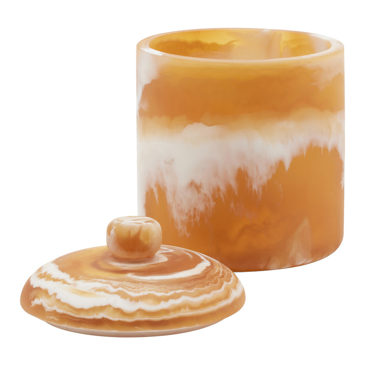 Southold Amber Swirled Resin Canister (Large)