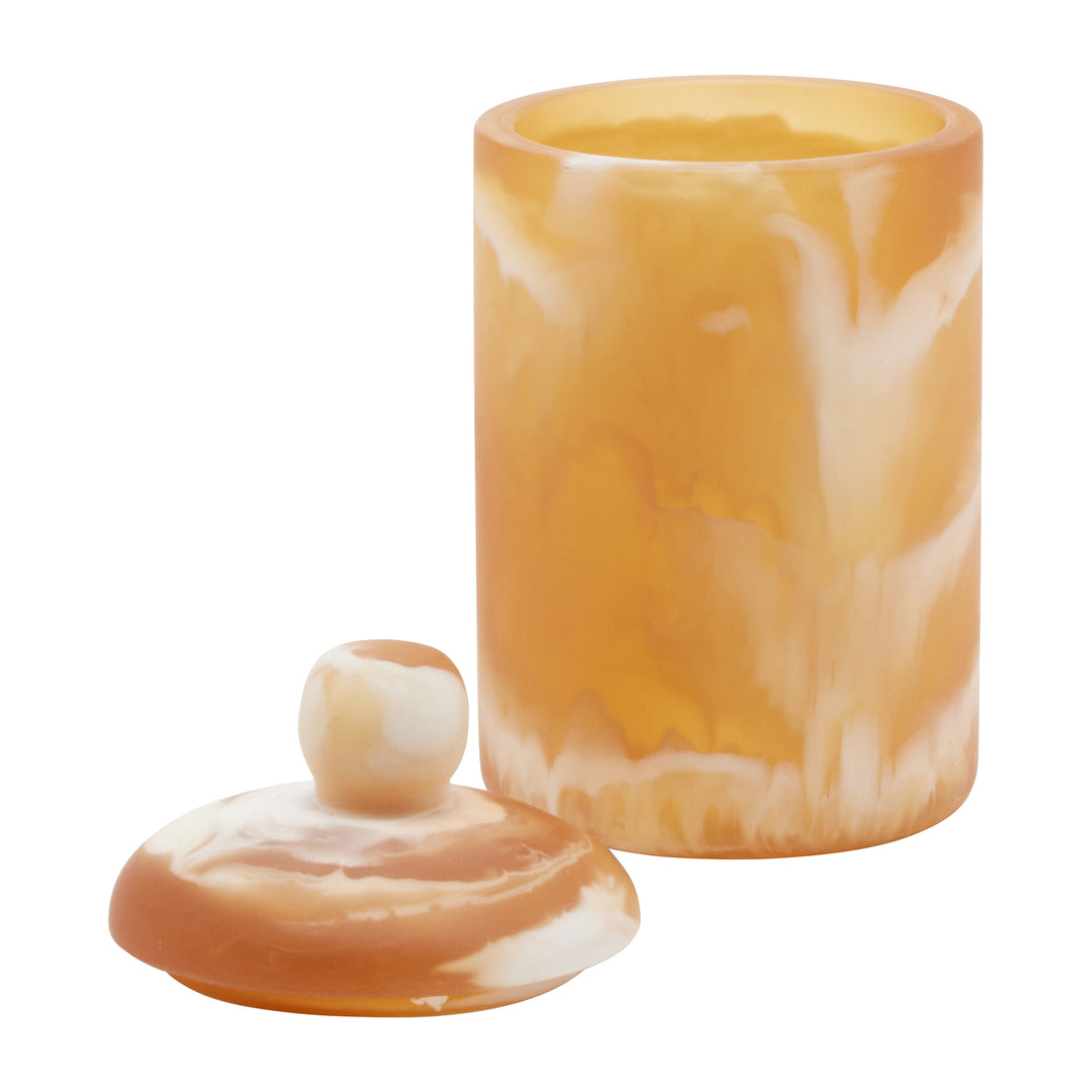 Southold Amber Swirled Resin Canister (Small)