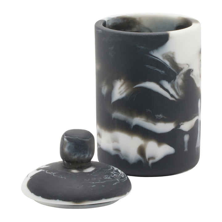 Southold Black Swirled Resin Canister (Small)