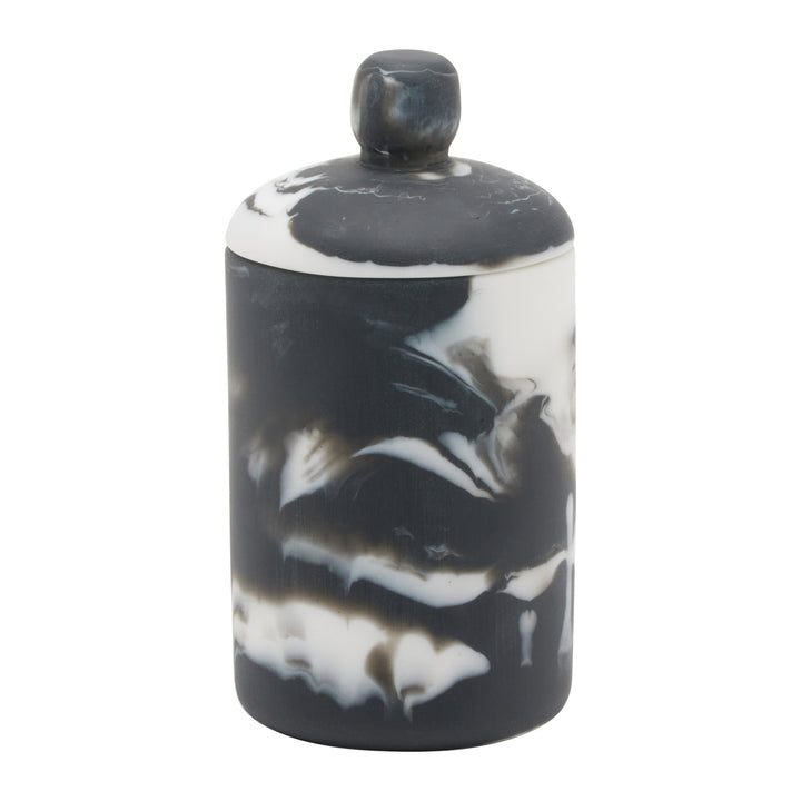 Southold Black Swirled Resin Canister (Small)