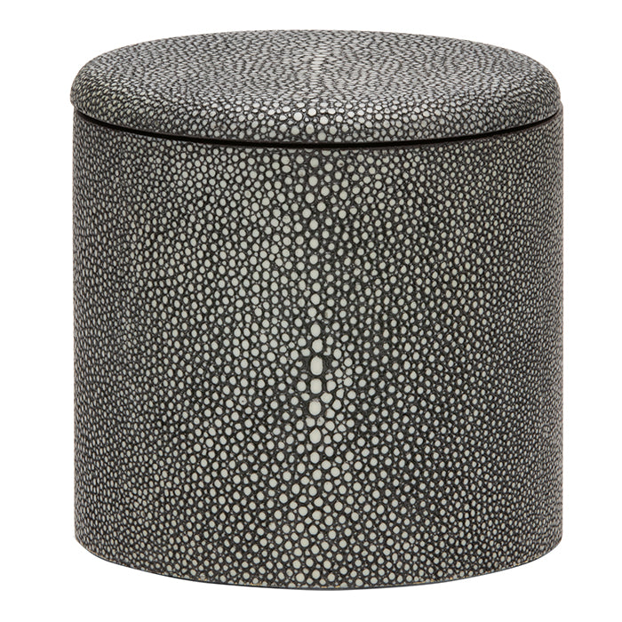 Tenby Faux Shagreen Canister (Cool Gray)
