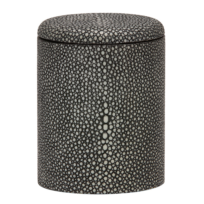 Tenby Faux Shagreen Narrow Canister (Cool Gray)