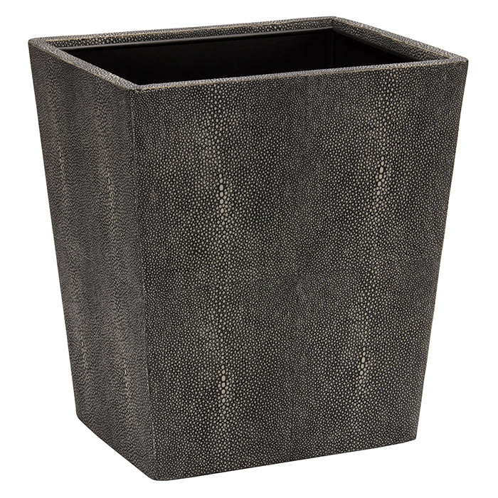 Tenby Faux Shagreen Rectangle Waste Basket