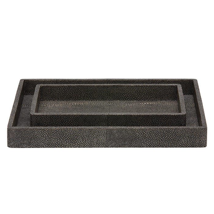 Tenby Faux Shagreen Tray Set