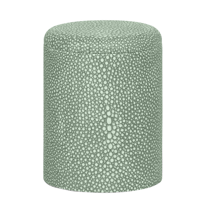 Tenby Faux Shagreen Narrow Canister (Sage)