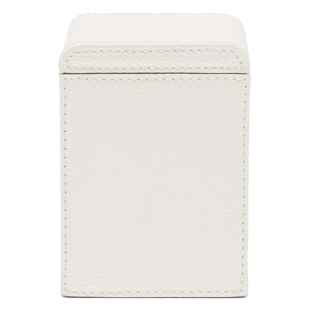 Victoria Full-Grain Leather Canister (White)