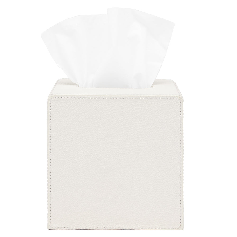 Victoria Full-Grain Leather Bathroom Accessories (White)