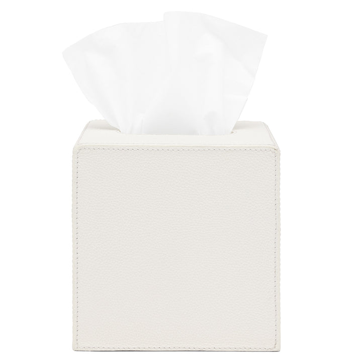 Victoria Full-Grain Leather Bathroom Accessories (White)