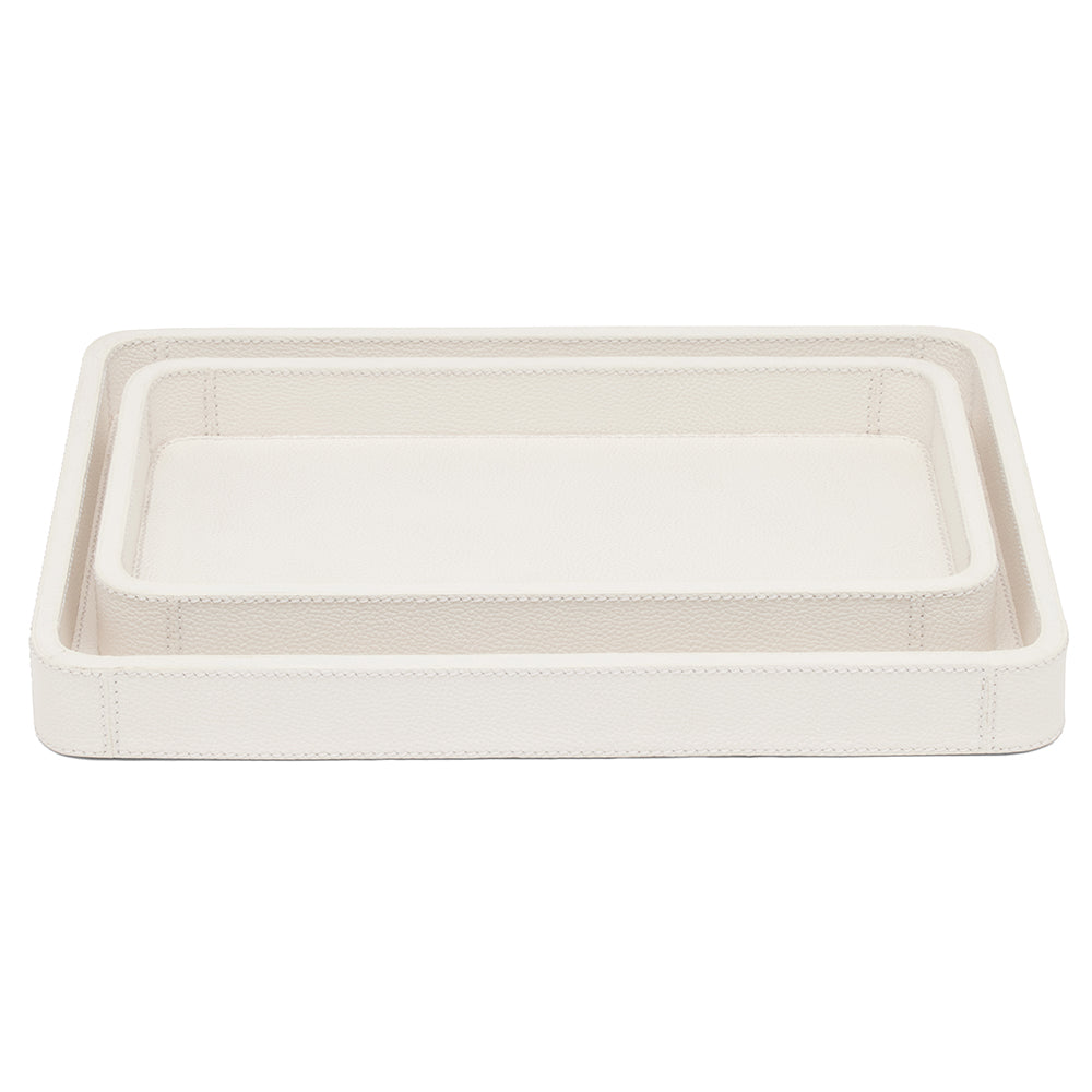 Victoria Full-Grain Leather Bathroom Accessories (White)