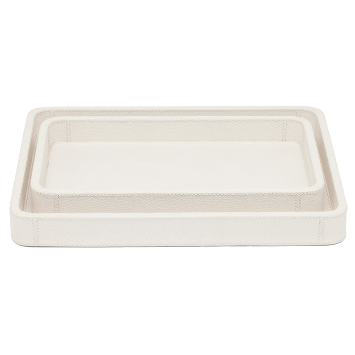 Victoria Full-Grain Leather Bathroom Accessories (White)