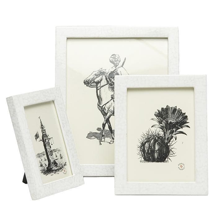 Westport White Lacquered Eggshell Picture Frame - Thumbnail 2