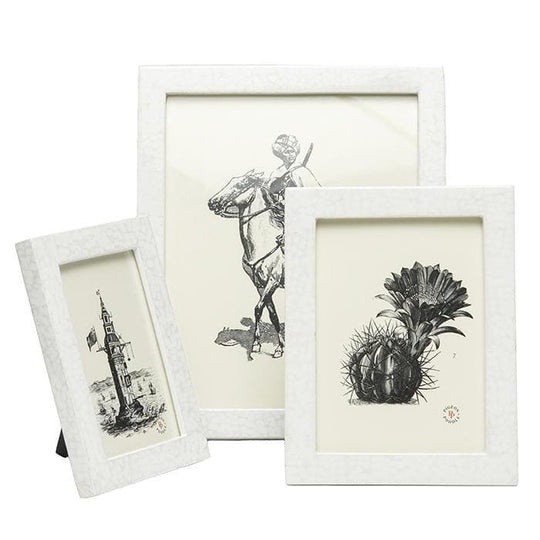 Westport White Lacquered Eggshell Picture Frames Hudson & Vine