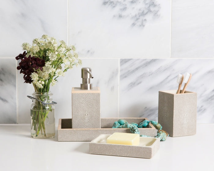 Manchester Faux Shagreen Tray Set - Thumbnail 2