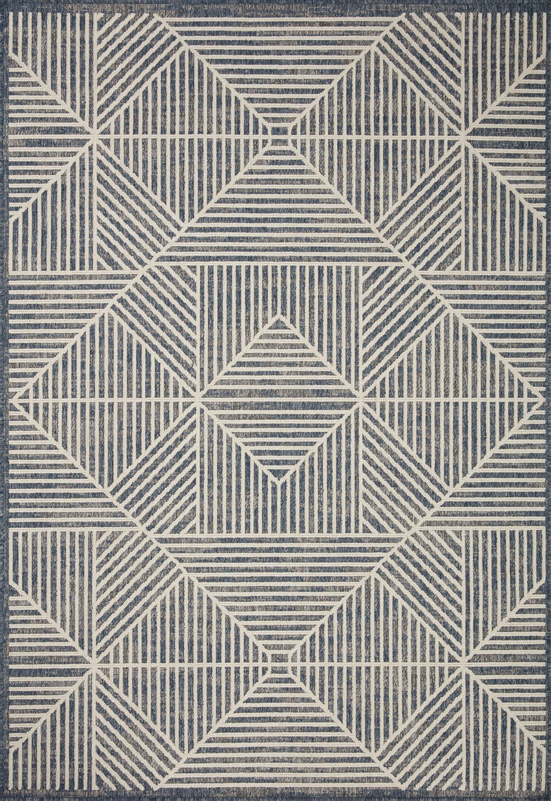 Loloi II Rainier Denim / Ivory Indoor/Outdoor Area Rug (RAI-03)