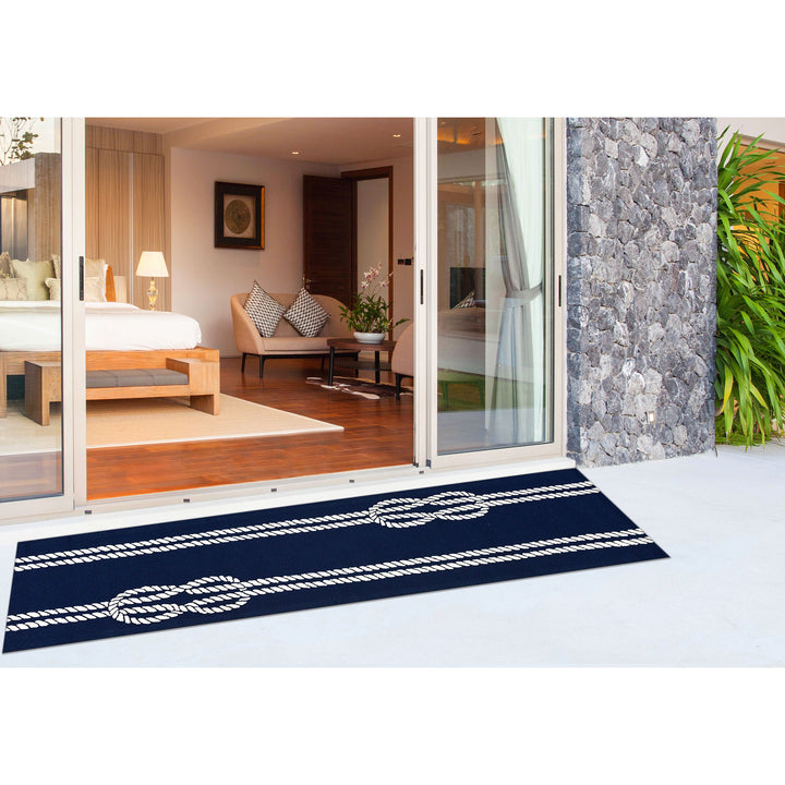 Liora Manne Capri Ropes Indoor/Outdoor Rug Navy