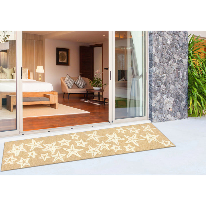 Liora Manne Capri Starfish Indoor/Outdoor Rug Neutral