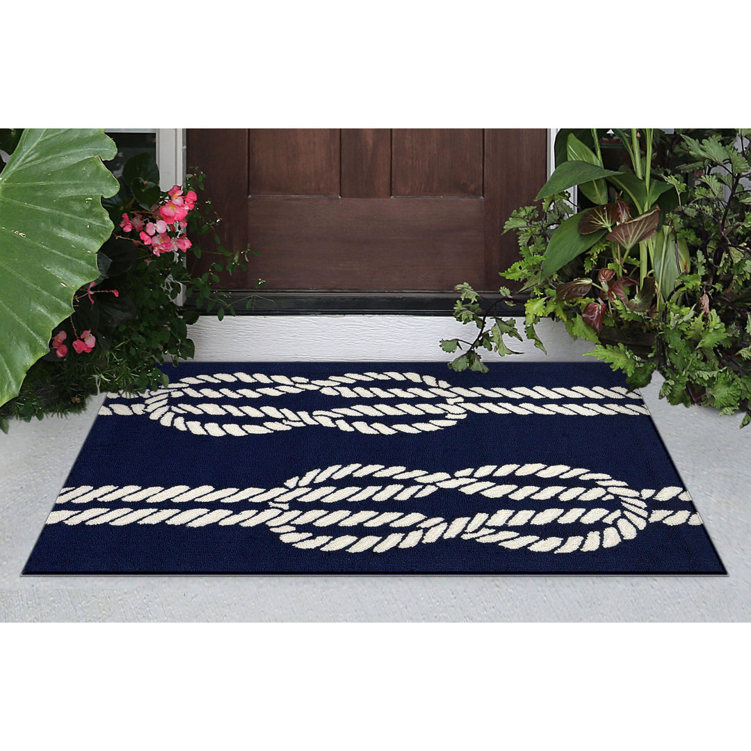 Liora Manne Capri Ropes Indoor/Outdoor Rug Navy